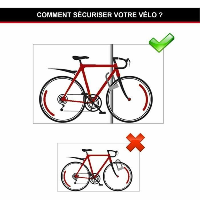 Master Lock Antivol Vélo U 8195EURDPROCOLWR Rouge