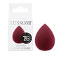 Lussoni Raindrop Éponge de Maquillage Moyenne Bourgogne - Pour Fond de Teint et Correcteur, Point Précise, Sans Latex, 1 Unité
