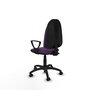PIQUERAS Y CRESPO Chaise de bureau Algarra, tissu violet, mécanisme contact permanent