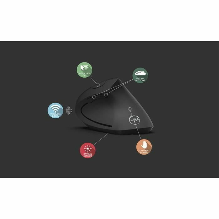 Mobility Souris ergonomique sans fil verticale Lab 2.4GHz