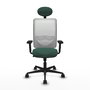 PIQUERAS Y CRESPO Chaise Zulema Synchro Vert foncé et Blanc