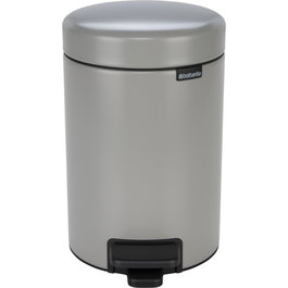 Brabantia Newicon Poubelle à pédale 3,0 L gris doux