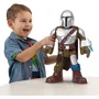 Fisher-Price Imaginext Figurine articulée XXL The Mandalorian Star Wars, 40 cm avec lanceur de projectile, HXT20