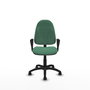PIQUERAS Y CRESPO Chaise de bureau Algarra, tissu vert émeraude, mécanisme de contact permanent
