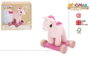 Color Baby Jouet à tirer en bois peluche licorne 13x15x20 cm