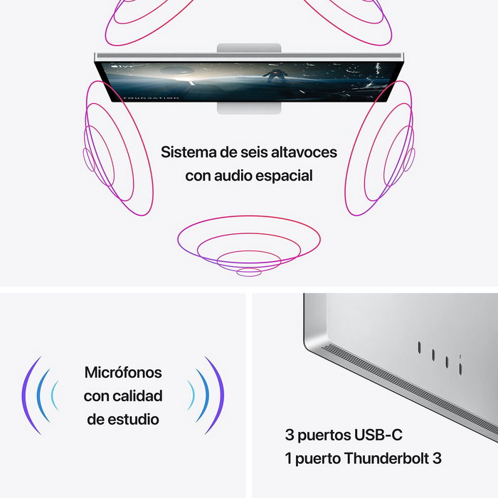 Apple Studio Display 27 pouces 5K MYJH3YP/A Argenté