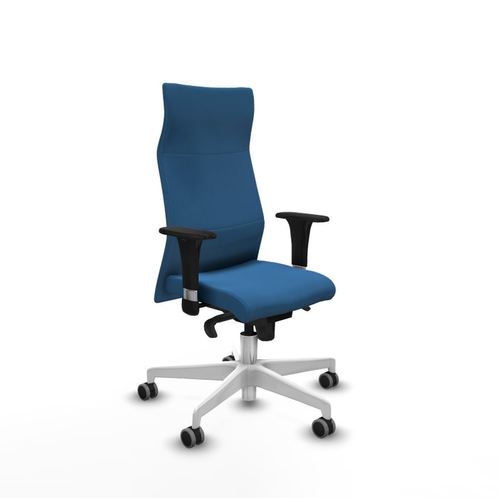 Piqueras Y Crespo Fauteuil Albacete Bleu Clair avec mécanisme synchrone et base blanche Piqueras Y Crespo Fauteuil Albacete Bleu Clair avec mécanisme synchrone et base blanche