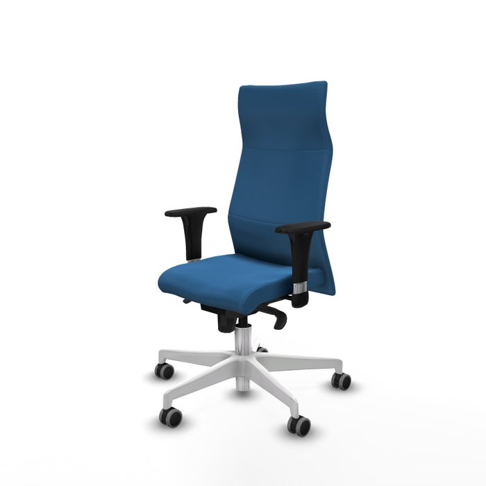 Piqueras Y Crespo Fauteuil Albacete Bleu Clair avec mécanisme synchrone et base blanche Piqueras Y Crespo Fauteuil Albacete Bleu Clair avec mécanisme synchrone et base blanche