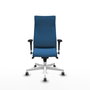 Piqueras Y Crespo Fauteuil Albacete Bleu Clair avec mécanisme synchrone et base blanche
