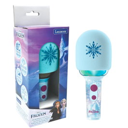 Lexibook - Microphone de karaoke sans fil pour enfants Frozen, avec haut-parleur intégré, effets LED et Bluetooth - Licence Disney - Modèle Mic280Fz
