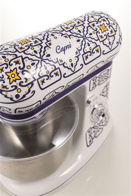 Ariete 1588 CAPRI Robot de cuisine multifonction avec bol inox, 10 vitesses et fonction pulse, jeu d'accessoires complet - Compact et fonctionnel
