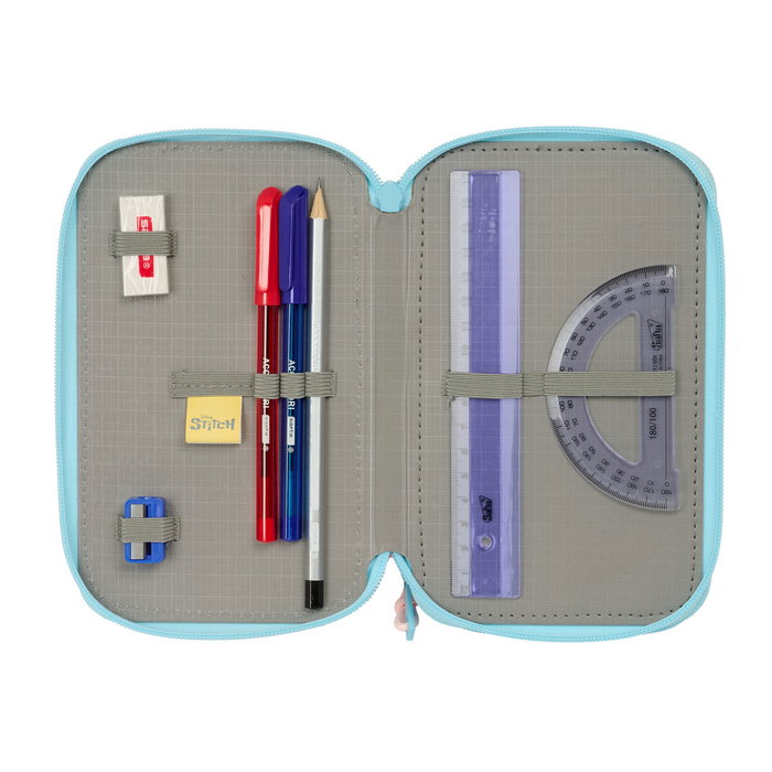 Fourre-tout Lilo & Stitch Ohana Bleu 12,5 x 19,5 x 5,5 cm 37 Pièces