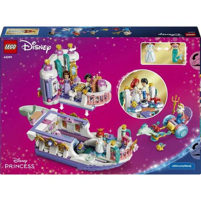 LEGO | Disney Princess 43299 Le Bateau du Mariage Royal d'Ariel - Jouet pour Enfants dès 6 Ans