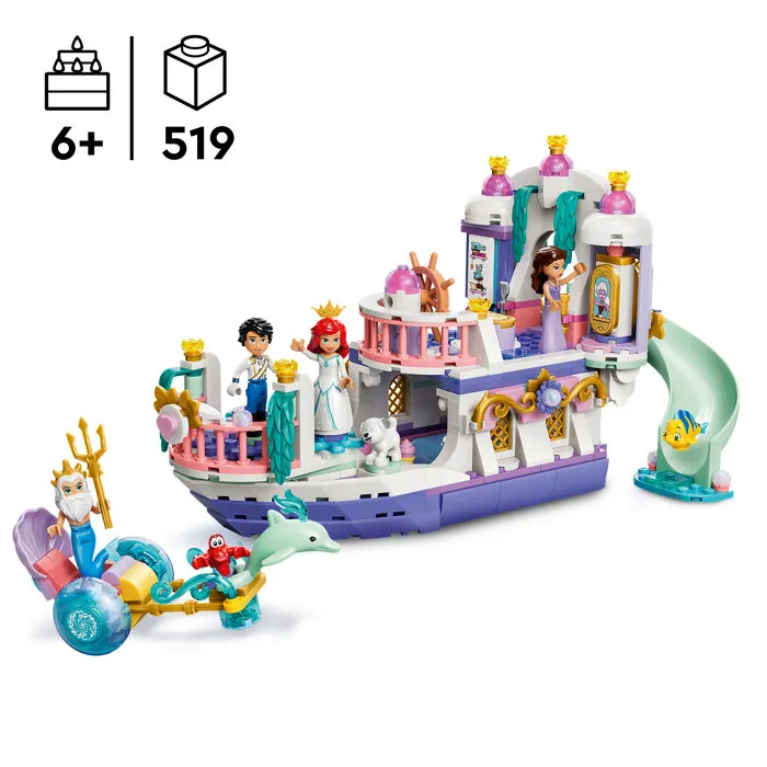 LEGO | Disney Princess 43299 Le Bateau du Mariage Royal d'Ariel - Jouet pour Enfants dès 6 Ans