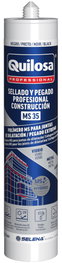 QUILOSA MS 35 TOTAL Sellador-adhesif de polymère MS, Noir, 300 ml