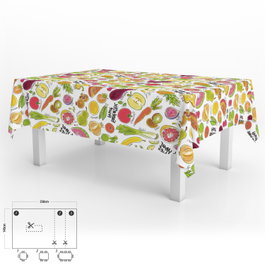 ORYX Napperon rectangulaire 140 x 250 cm Frutas Fantasia