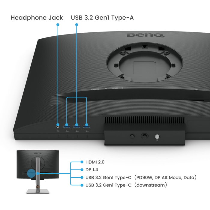 BenQ RD240Q Moniteur LED 24,1 pouces WQXGA IPS, USB-C 90W