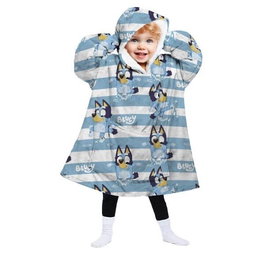 MOOSE Sweat-shirt à capuche oversize enfant Bluey avec motif, taille unique