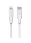 eSTUFF Câble USB-C vers Lightning INFINITE GRS MFI 2 m Blanc - Câble durable recyclé, ultra souple avec Kevlar