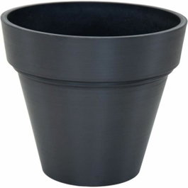 Mega Collections Ecostone Planter Pot de fleur Noir Ø 35 cm