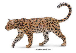 Collecta - Figurine Léopard d'Afrique - Modèle 88866, Taille XL - Réplique Zoologique Peinte à la Main pour Collection