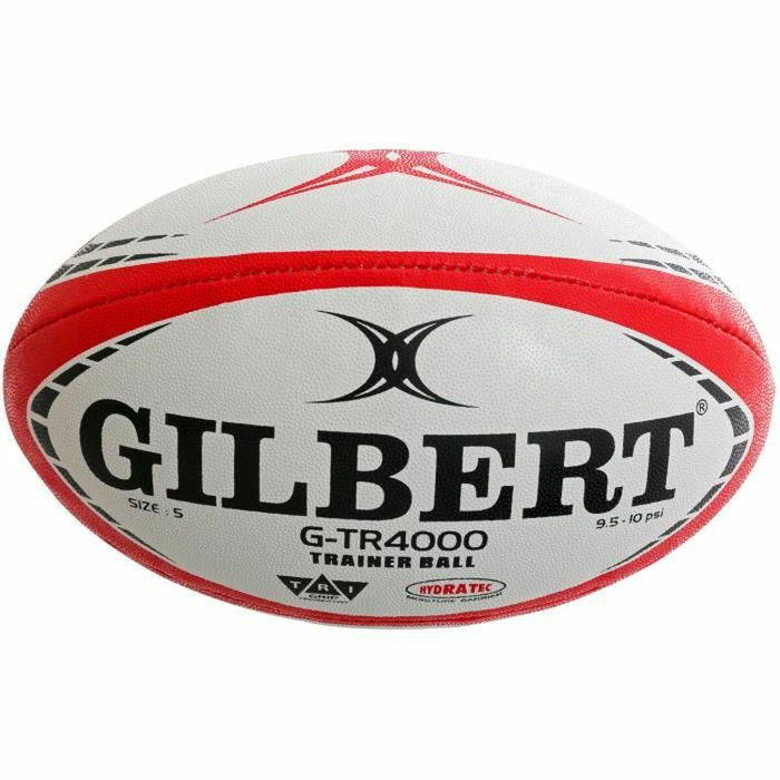 Gilbert Ballon de rugby GTR4000 Taille 5 Rouge et Blanc