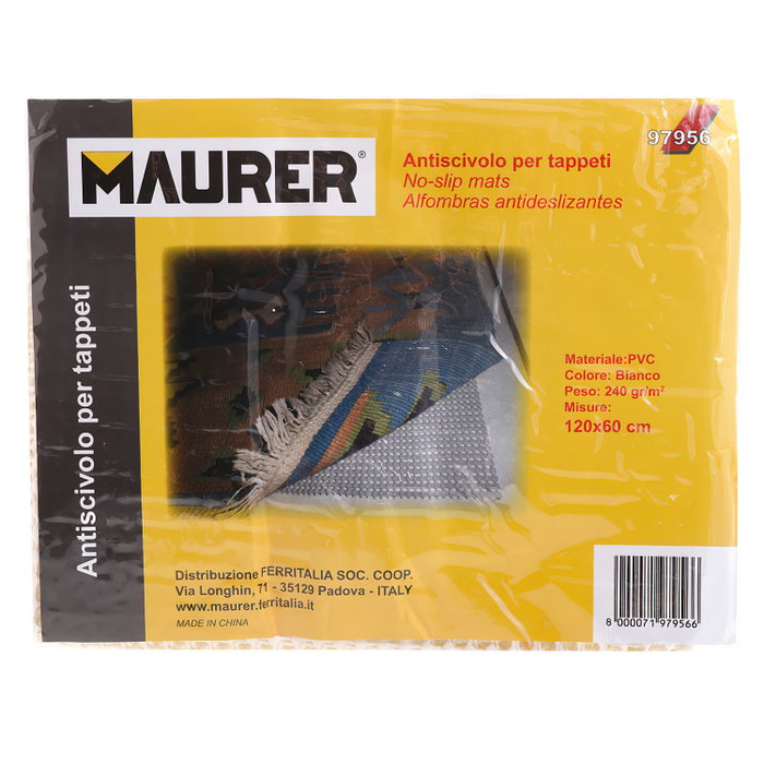 MAURER Antidérapant pour tapis 120 x 60cm blanc MAURER Antidérapant pour tapis 120 x 60cm blanc