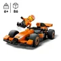 LEGO City 60442 Voiture de course McLaren avec pilote F1 - Jouet de construction 86 pièces pour enfants dès 6 ans