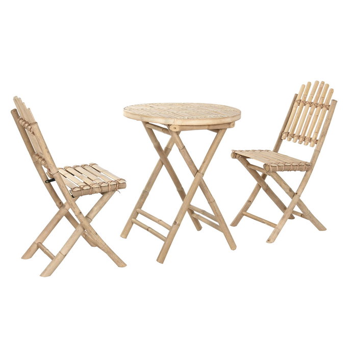 Home ESPRIT Ensemble Table + 2 Chaises 61 x 61 x 73 cm Home ESPRIT Ensemble Table + 2 Chaises 61 x 61 x 73 cm