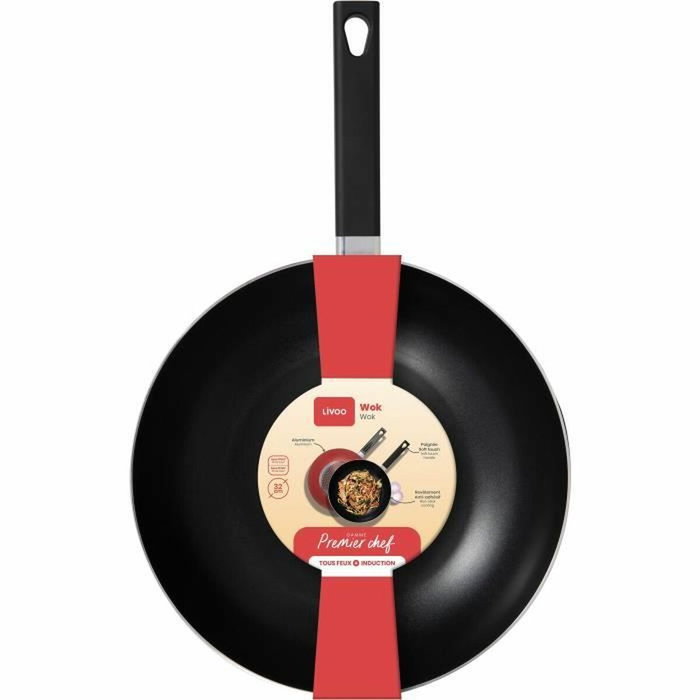 Livoo Wok Rouge Aluminium Ø 32 cm