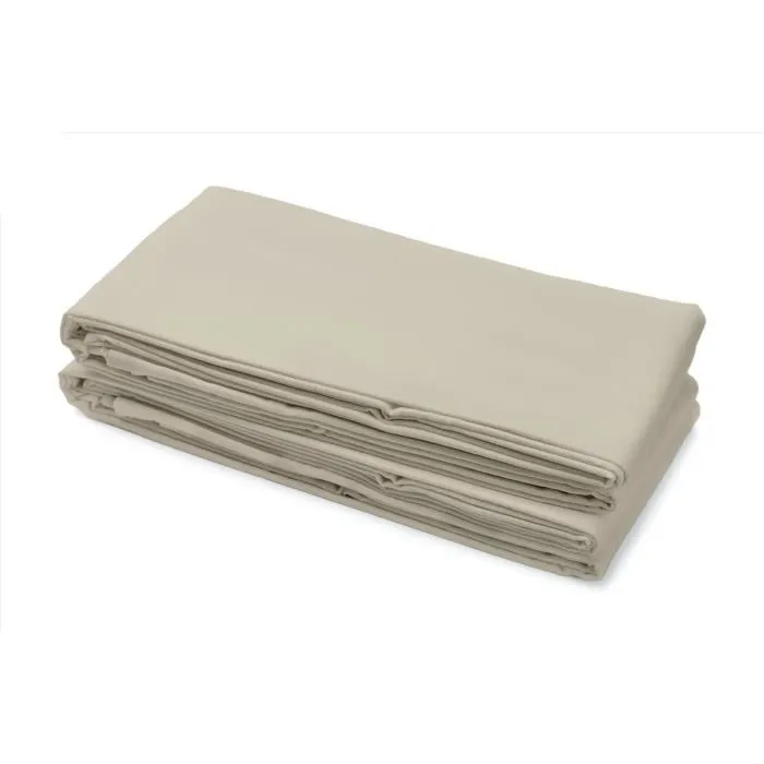 Home Linge Passion Drap plat HP72097 2 personnes 240 x 300 cm en microfibre 82 g - Beige ivoire - Entretien facile