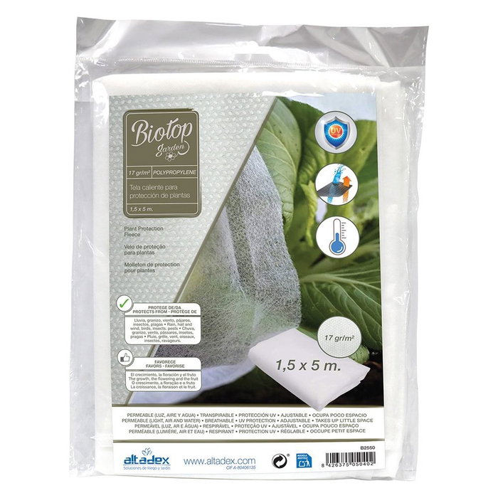 Biotop Toile de protection pour cultures 1,5 x 5 m 30g/m²