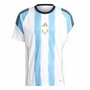 T-shirt de foot Adidas Messi Training Jersey Blanc Bleu