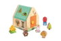 Hape Classificateur de Formes Maison des Créatures - Jouet d'Éveil avec 5 Pièces en Bois, Dimensions 18x16.5x14 cm, Recommandé à partir de 2 Ans