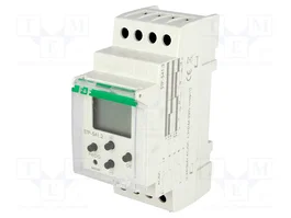 F&F Relais de temps numérique DPDT 24÷264VAC/VDC pour rail DIN