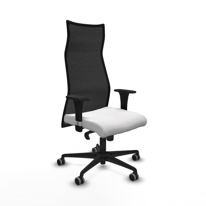 Piqueras y Crespo Chaise de Bureau Albacete avec Mécanisme Synchrone, Blanc et Noir Piqueras y Crespo Chaise de Bureau Albacete avec Mécanisme Synchrone, Blanc et Noir