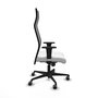 Piqueras y Crespo Chaise de Bureau Albacete avec Mécanisme Synchrone, Blanc et Noir