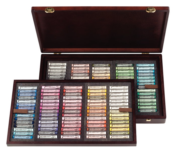 Rembrandt Set de pastels tendres Sélection Générale Master en boîte en bois - 150 pièces