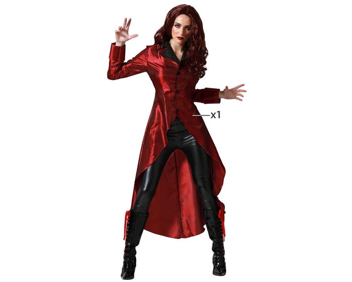 Disfraz héroe cómic rojo adulto femme XS-S Disfraz héroe cómic rojo adulto femme XS-S
