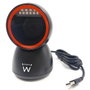 Ewent EW3450 Lecteur de codes-barres 2D omnidirectionnel USB Plug and Play sans fil, compatible 1D/2D/QR, mode mains libres, écran, IP52