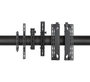 B-Tech Rail de montage horizontal BT8390, 700 mm, Noir