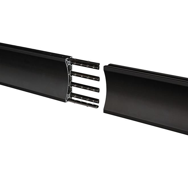 B-Tech Rail de montage horizontal BT8390, 700 mm, Noir