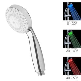 MAURER Maneral de douche LED avec indicateur de température Ø 11 cm