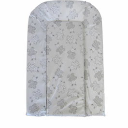 Bambisol Matelas à langer plaque mousse Motif argenté / Blanc
