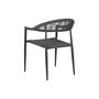 Chaise de jardin Home ESPRIT Noir Gris foncé Aluminium Rotin 56 x 60 x 78 cm