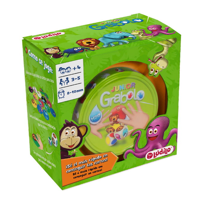 LÚDILO - Jeu de Cartes Grabolo Jr 80452 - Logique, Observation et Rapidité - Pour +4 Ans - Portugais, Espagnol