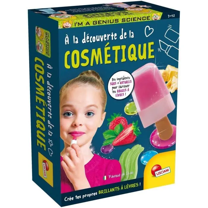 Lisciani Giochi - Kit scientifique I'M A GENIUS POCKET - Cosmétiques naturels pour enfants 8 ans et plus - Recettes et ingrédients variés Lisciani Giochi - Kit scientifique I'M A GENIUS POCKET - Cosmétiques naturels pour enfants 8 ans et plus - Recettes et ingrédients variés