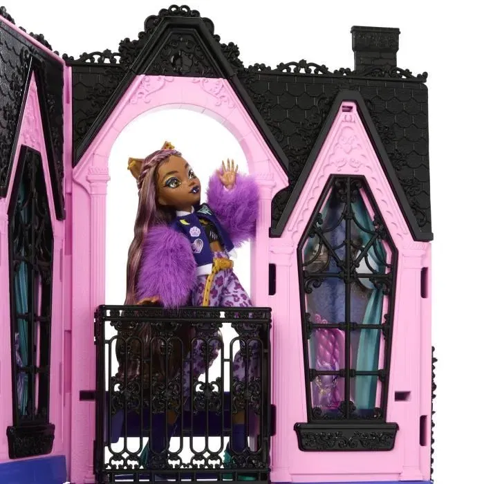 Monster High - Maison de poupée Hôtel Bouh-tique avec accessoires - Repliable - Référence JBF16 - Pour enfants à partir de 4 ans