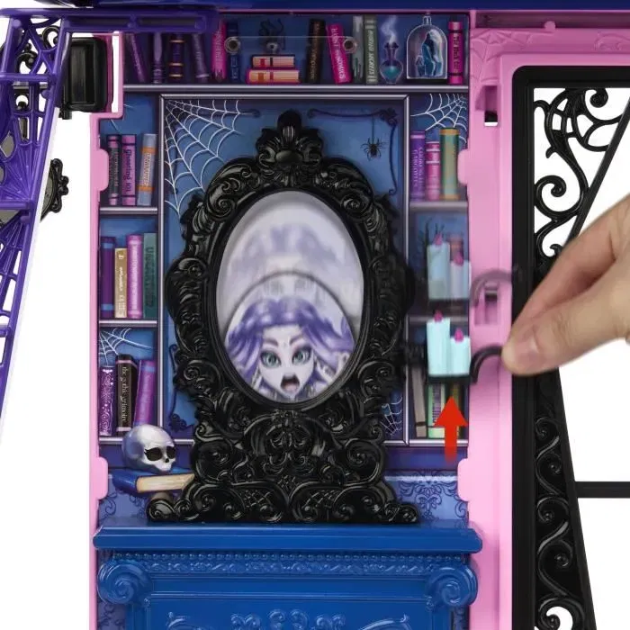 Monster High - Maison de poupée Hôtel Bouh-tique avec accessoires - Repliable - Référence JBF16 - Pour enfants à partir de 4 ans