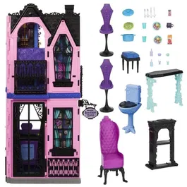 Monster High - Maison de poupée Hôtel Bouh-tique avec accessoires - Repliable - Référence JBF16 - Pour enfants à partir de 4 ans